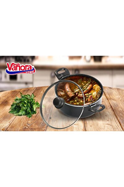 vanora Aluminum Semi-Pot + Lid 24X11 Cm, 4 L, Home