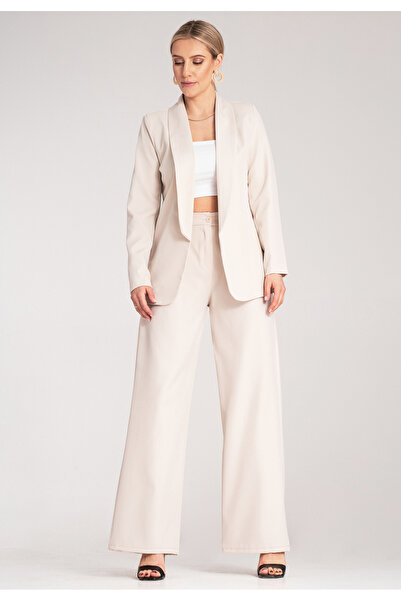 Figl Tailored jacket - Elegant women's jacket - Light beige jacket M1175 size L/XL