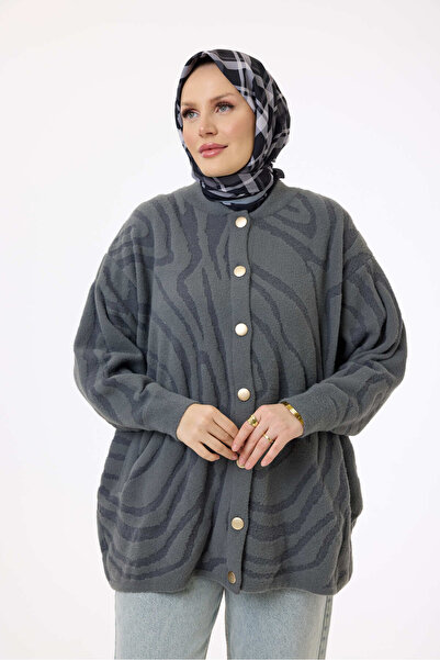 My City 44034 - Stylish Comfortable Buttoned Soft Women's Knitwear Long Cardigan