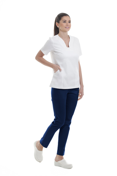 Carré Medical Uniforms Bluza medicala dama Carré Clinique alb