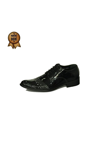 Riccardo Colli Ανδρικά παπούτσια με τακούνι, κλασικά καθημερινά, με κορδόνια, από γνήσιο δέρμα Neolit, εσωτερικά και εξωτερικά