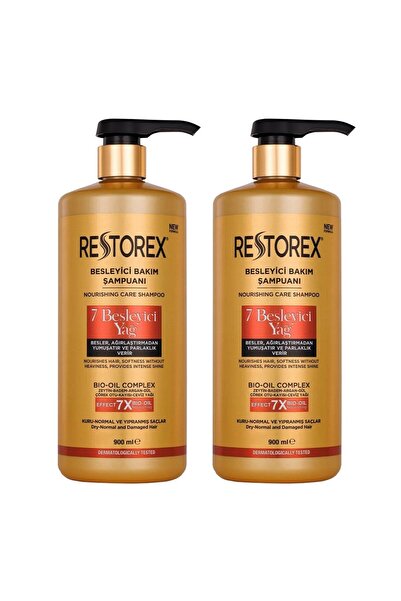 Restorex 7 Besleyici Yağ Bakım Şampuanı 900 ml 2 ADET