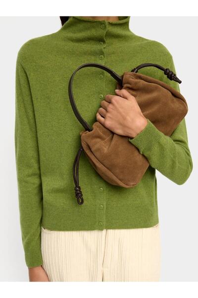 PARFOIS Süet Deri Detaylı El Çantası