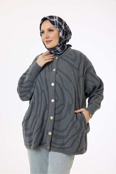 My City 44034 - Stylish Comfortable Buttoned Soft Women's Knitwear Long Cardigan