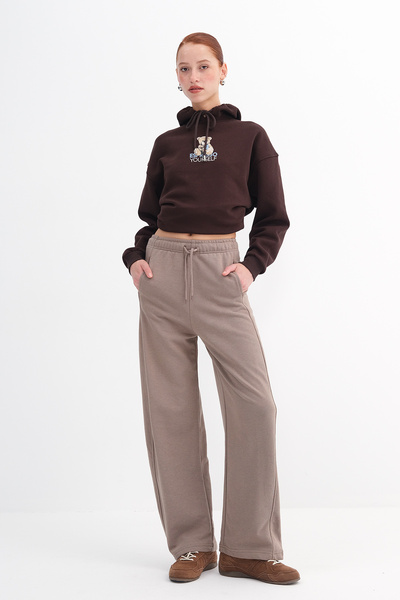 Addax Wide Leg Tracksuit with Pockets Eşf10487