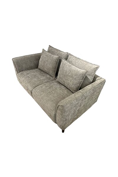 Danube Home Jamir 2 Seater Fabric Sofa - Light Brown, Stylish & Comfortable, 163x91x96cm, 2 Year Warranty