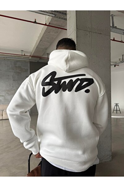 Flaubert هودي رجالي مطبوع stw1 ذو جودة عالية مصنوع من قماش بثلاث خيوط وتصميم عصري قصة فضفاضة قطع