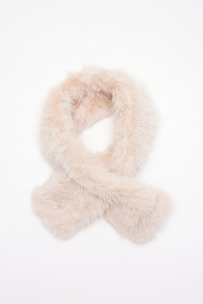 PAULMARK Women's Tie-Up Fur Kaşkol