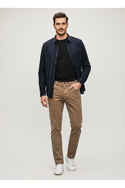 ARG Men's Stretch Fabric Corded Fabric Velvet Pantalon