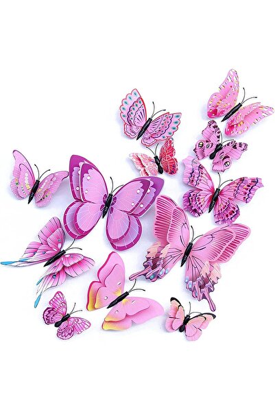 Aputue ملصقات حائط مغناطيسية ثلاثية الأبعاد على شكل فراشة، 24 قطعة، 4 أحجام، ...