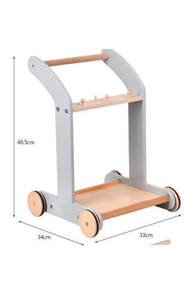 Nurio Children's Wooden Cleaning Cart Set Montessori -