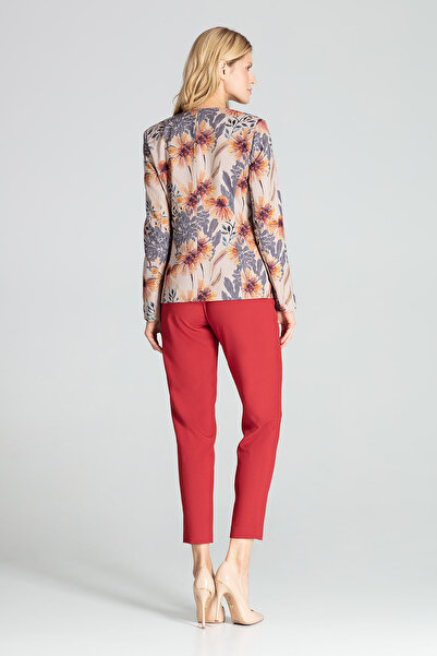 Figl Beige jacket with Printed and one button closure - M678 size XL