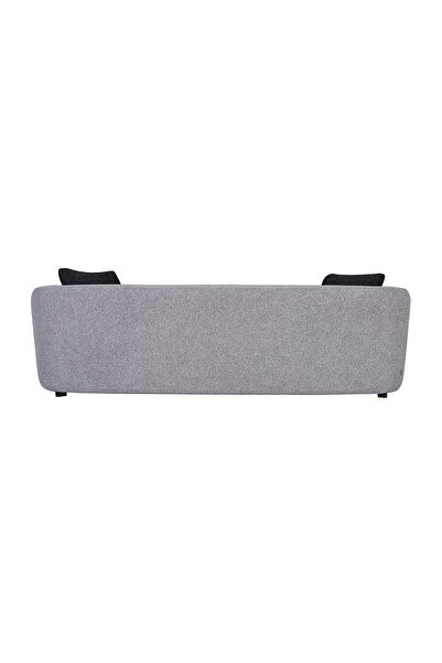 Danube Home Lucio 3 Seater Fabric Sofa - Grey, Solid Wood Frame, 233x95x71cm, 2 Year Warranty, Stylish Comfort