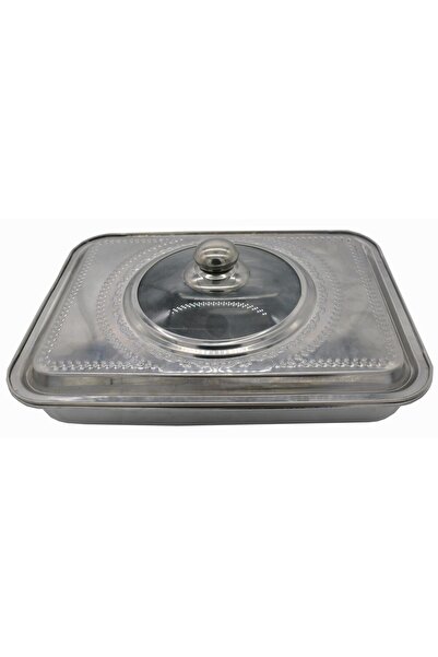 vanora Oven Tray With Lid, Stainless Steel, 39X29X7, Home
