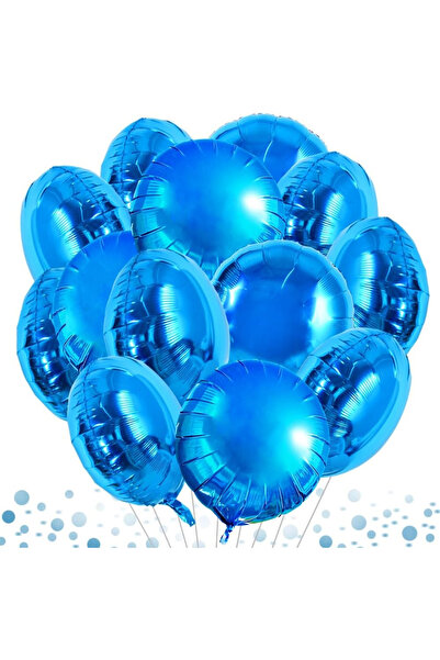BALON DİYARI 5 adet Lacivert Yuvarlak folyo balon hava ve helyum ile uyumlu şık