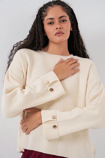 Hiccup Bdart Button Detailed Oversized Knitwear Sweater