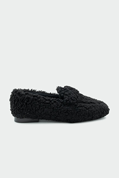 LAMİNTA Alfy Black Women's Plush Home Slippers