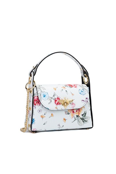 Posete Fagaras Alma Leather Purse - Floral, Casual Bag Made of Genuine Leather, Handbag, Bags