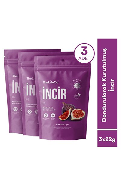 The LifeCo Freeze Dried - Dondurularak Kurutulmuş İncir 3'lü Paket
