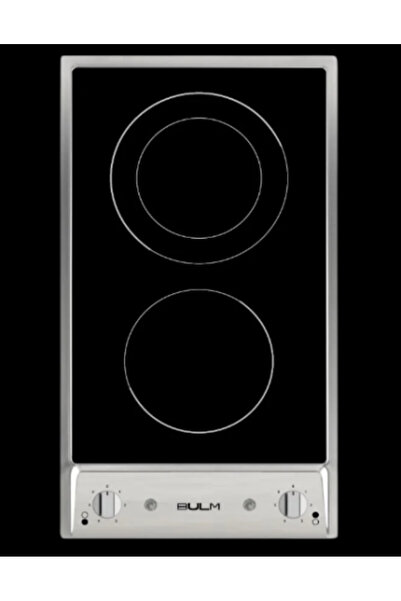 BULM 2-Burner Ceramic Electric Built-in Hob, Steel Frame, 29×51 cm - B30-050X