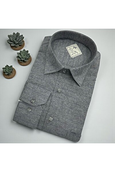 OwenLife Owen Life Cotton Flannel Classic Fit Dad Shirt Double Pocket