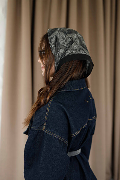 ipekistanbul 100% Organic Cotton Scarf - Shawl Pattern - Black