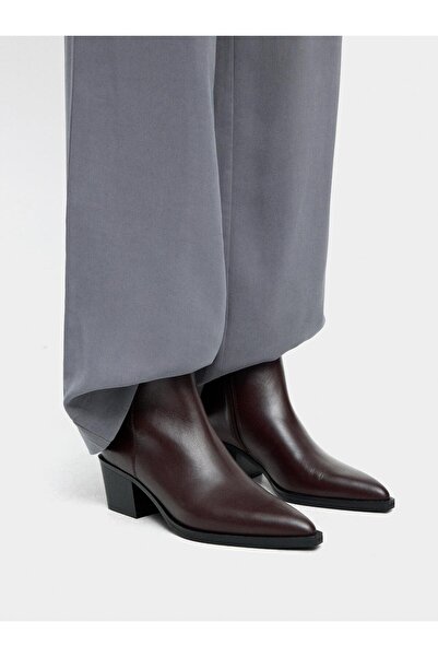 PARFOIS Geniş Topuklu Deri Bilekte Bot