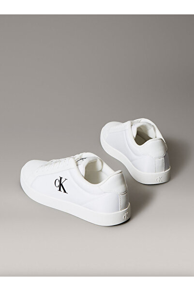 Calvin Klein Leather Embossed Logo Sneakers