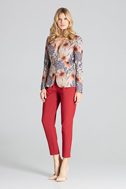 Figl Beige jacket with Printed and one button closure - M678 size XL