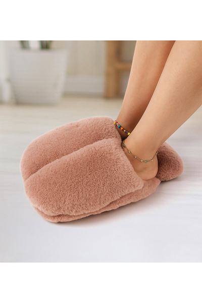 Pabtex Winter Foot Warmer Plush Slippers – Comfortable Heat Preservation at Home