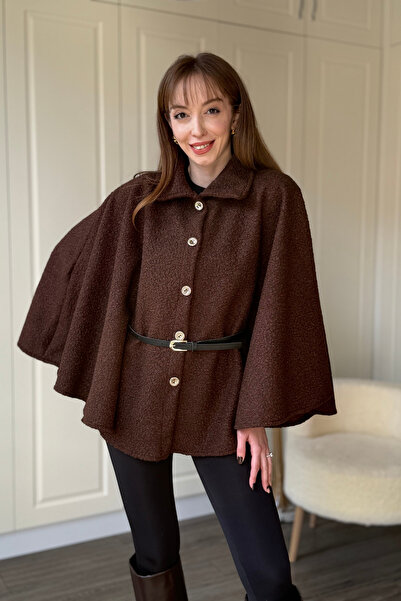 Dilay Gökoğlu Butik Detachable Belt Boucle Poncho