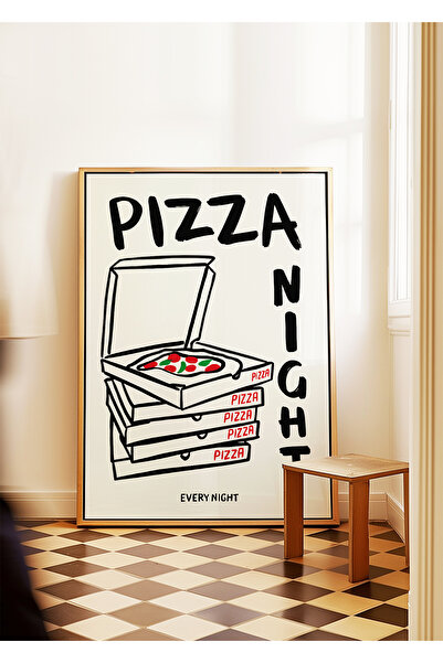 ARTHOUSECOLLECTIVE Noapte de pizza - Colecția Pizza - Poster fără cadru cu di...