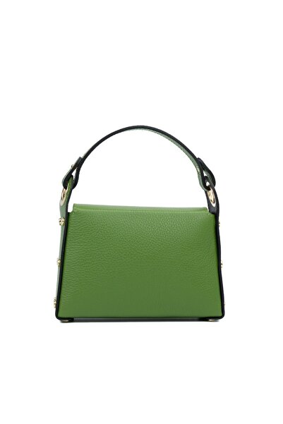 Posete Fagaras Alma Leather Purse - Green, Casual Bag Made of Genuine Leather, Handbag, Bags