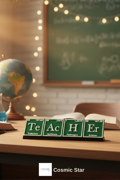 Cosmic Star Periyodik Tablo Temalı Teacher Yazılı Öğretmenler Günü Hediyesi |...