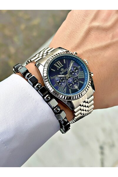 Bentini Men's Wrist Watch – Functional, Steel Band, Waterproof, 2-Year Warranty