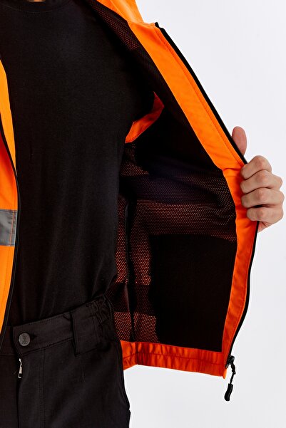 Uniprom Engineer Vest Executive Warning Vest Nora Model Reflective Neon Orange