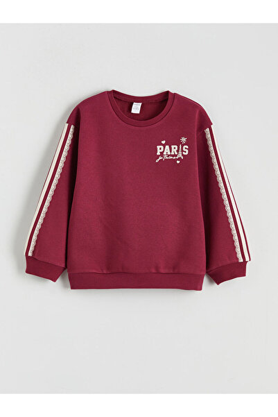 LC Waikiki Lcw Kids Crew Neck Printed Long Sleeve Girls' Sweatshirt