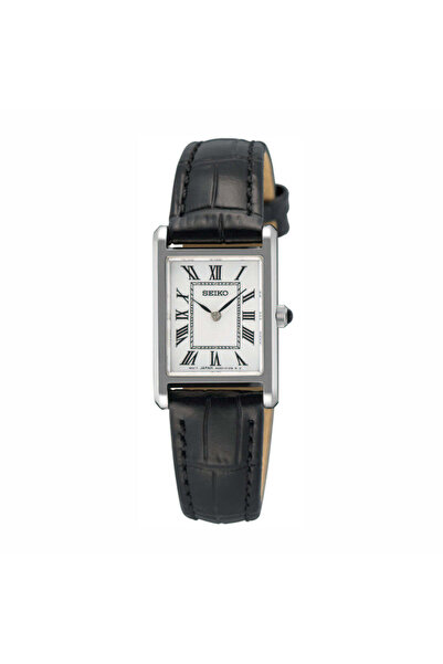 Seiko Classic Quartz Women's Watch - Leather / Rectangle