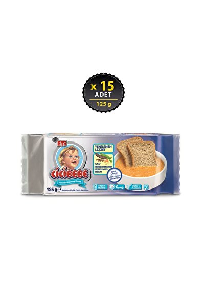 Eti Cicibebe Şekersiz Ekmek 125 g x 15 Adet