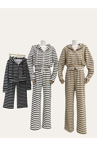 1way A multi-colored striped suit