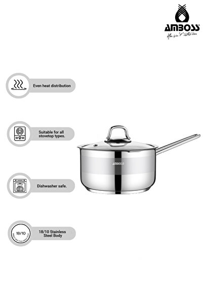 Amboss ENIO 10L Stainless Steel Pressure Cooker + 16 cm Stainless Steel Pot with glass lid