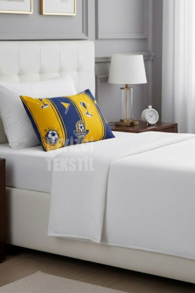 Çt Çeyizci Tekstil Žuta, tamnoplava Jastučnica - 1 komad