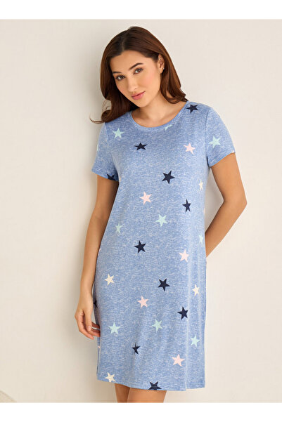 FAV Set of 2 - Night Dress Short Sleeve Star Print