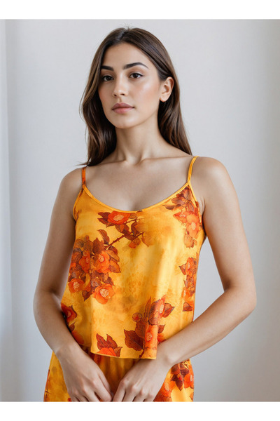 FAV Pyjama Set with Robe Sleeveless Top & Pyjamas