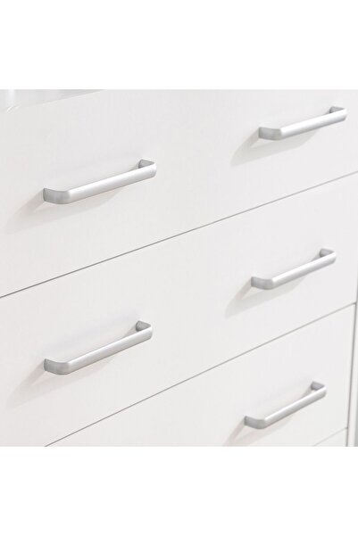 Danube Home Supreme Chest of 5 Drawers - White Engineered Wood Storage Unit, 2-Year Warranty, Stylish & Durable