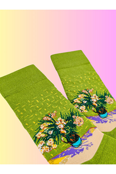 Shuttle Park Special Series Happy Colorful Art Patterned Vincent Van Gogh Socks Fun Comfortable Design Style Socks