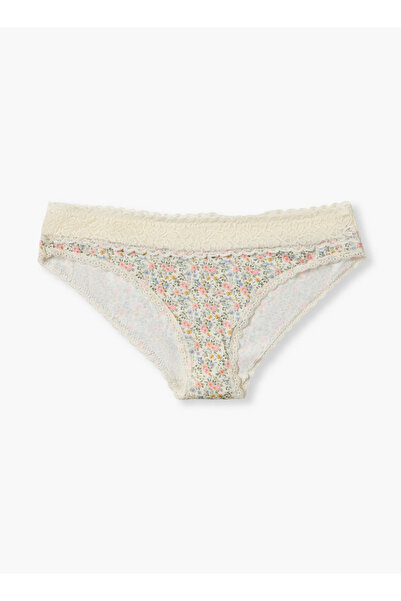 FAV Briefs with Lace Trim and Heart Print