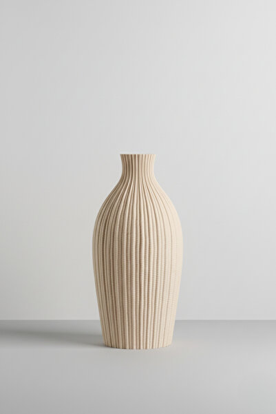 Smile3D Dekoratif Dokulu Vazo 20 cm 3d Ağır Baskı