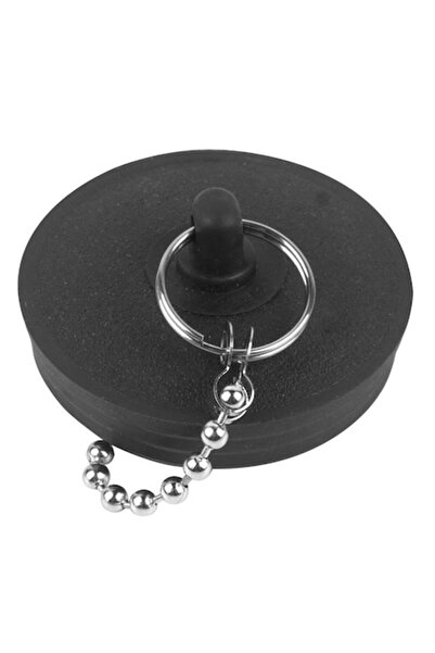 AVA Dop de chiuvetă cu lanț din oțel inoxidabil, cauciuc, diametru 4,5 cm