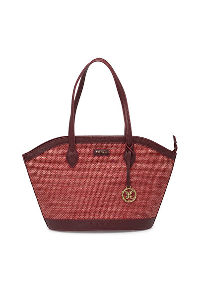 Tergan Bordu Hasır Hakiki Deri Kadın El Çantası - S25Y1BC80464-V1I